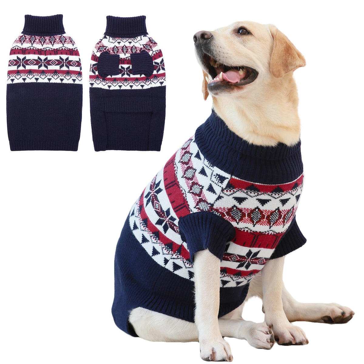 Extra Large Dog Sweater XXL Dog Sweater Large Size Dog4XL Big Dog Sweater Turtleneck Knitwear Dog Cold Weather SweaterGirl and Boy Blue Dog Sweater for Doberman Great DaneXXXX-Large